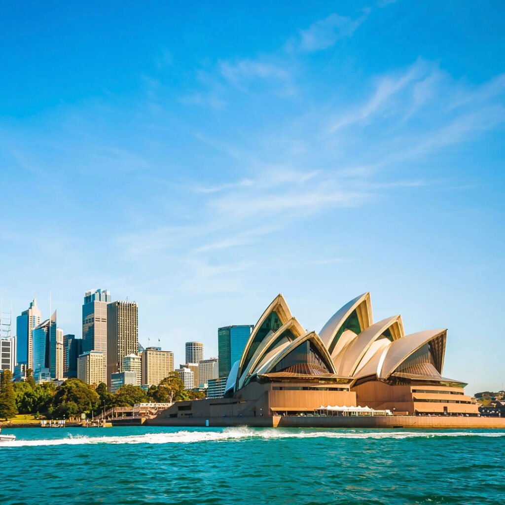 Sydney Opera House and skyline by the harbour
