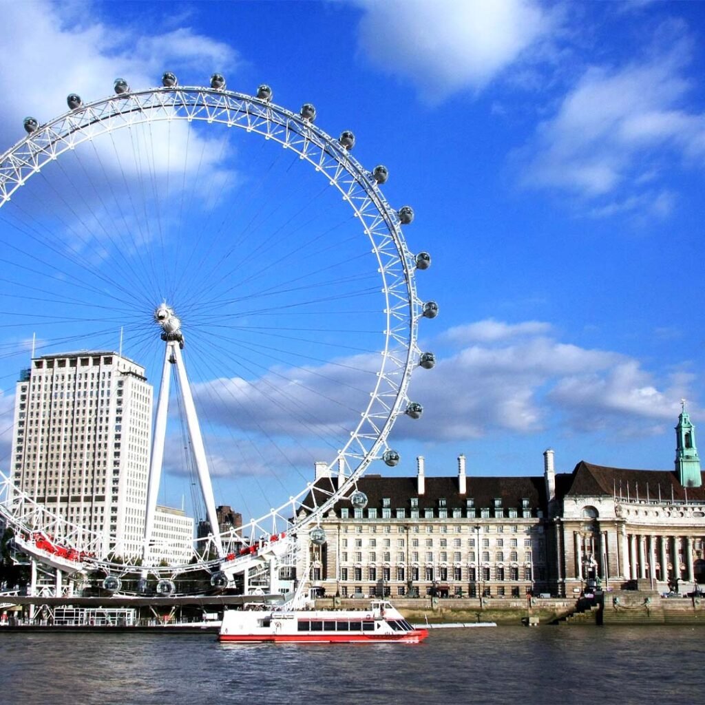 London Eye beside the River Thames